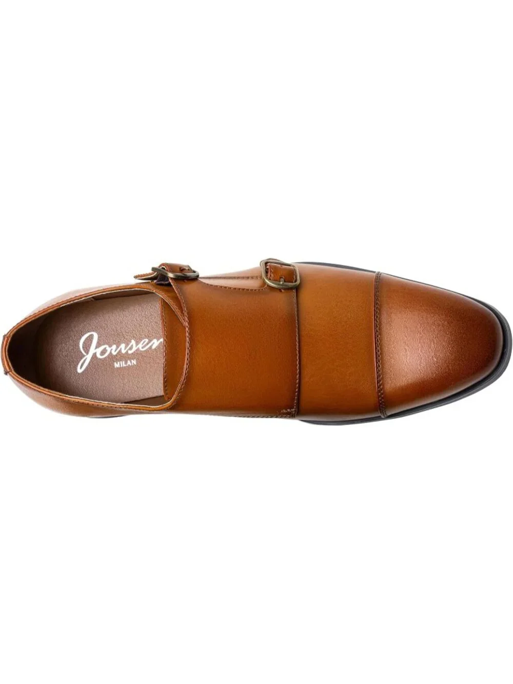 Men's Brown 1 Imported 100% Synthetic Dress Shoes for Monk Strap Loafers